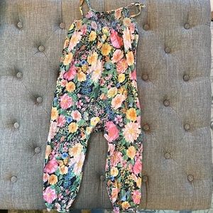 H&M Organic Floral Toddler Girl Jumpsuit 3T